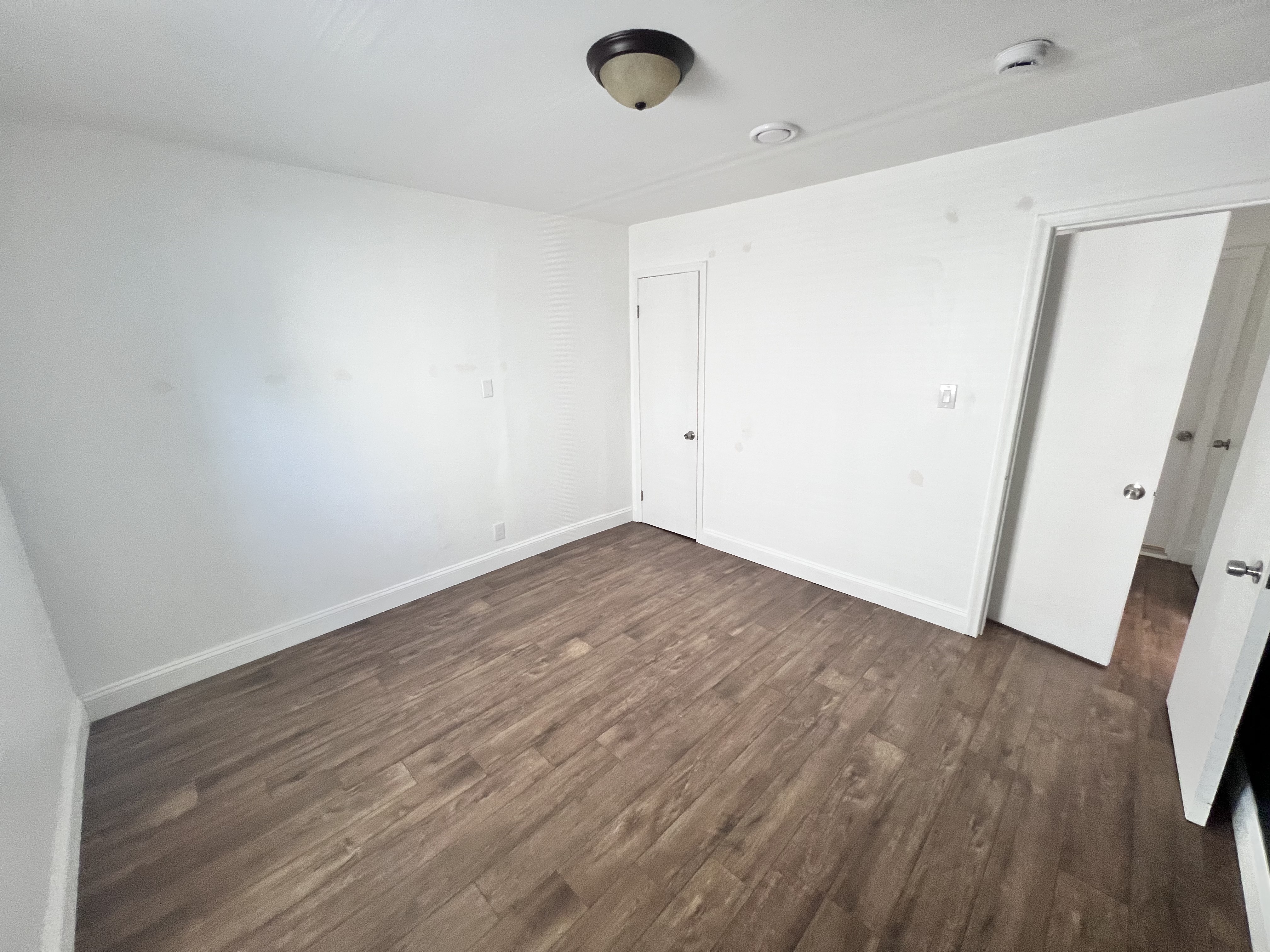 Refinished bedroom after remodel